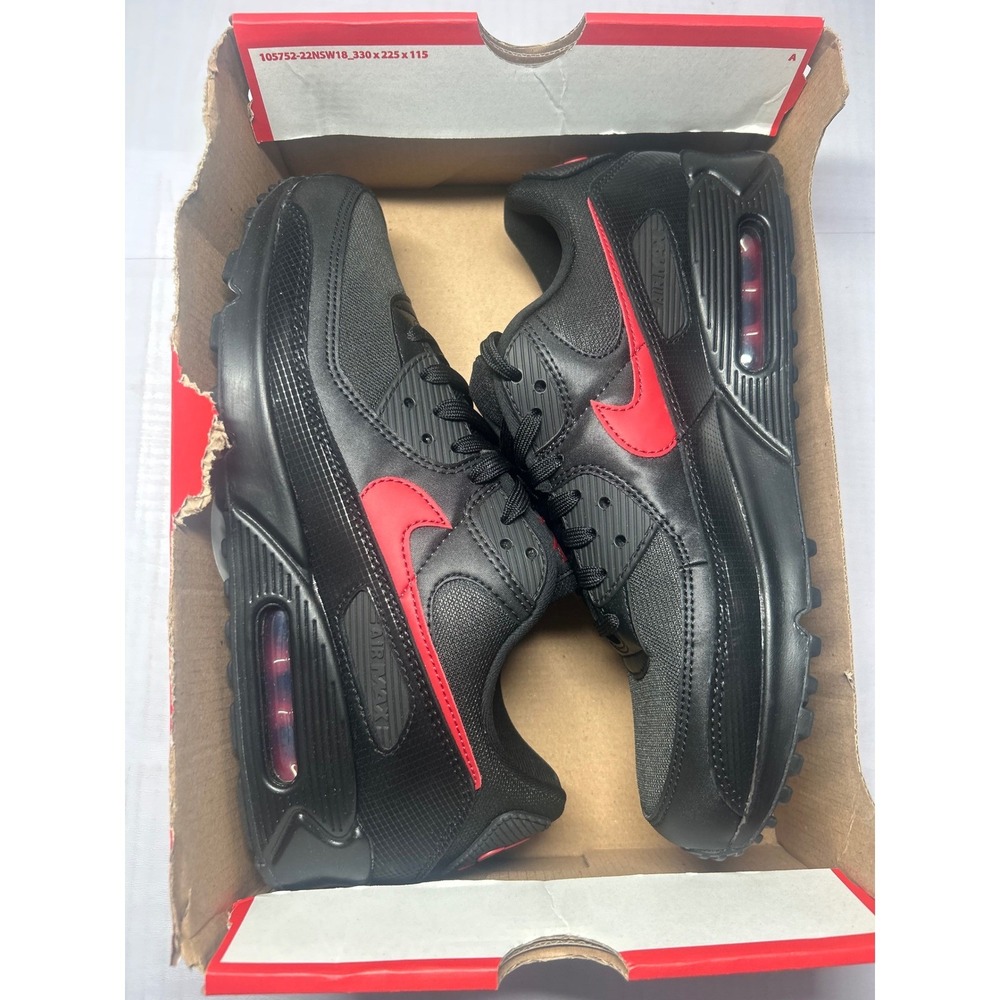 Nike Air Max 90 Black Tongue Red Size 13 IM9616 001 New/No Lid
